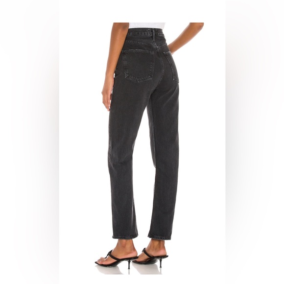 90s Pinch Waist color dark tea. size 28. Raw hemline - Picture 2 of 3